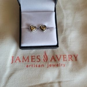 Retired James Avery True heart earrings